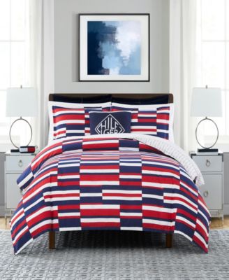 tommy hilfiger red white and blue comforter