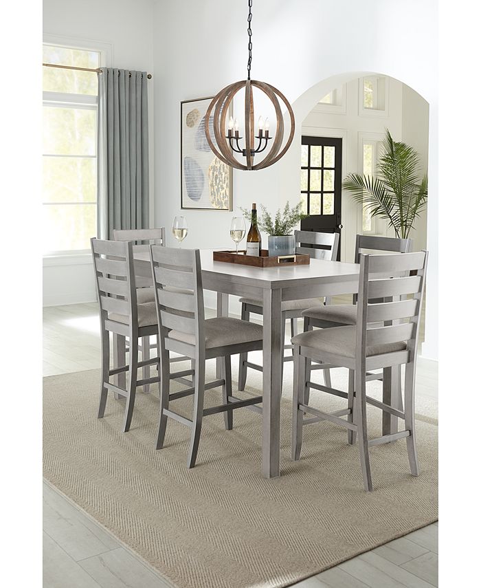 Macy S Max Meadows Counter Height, Counter Height Dining Table Set For 6