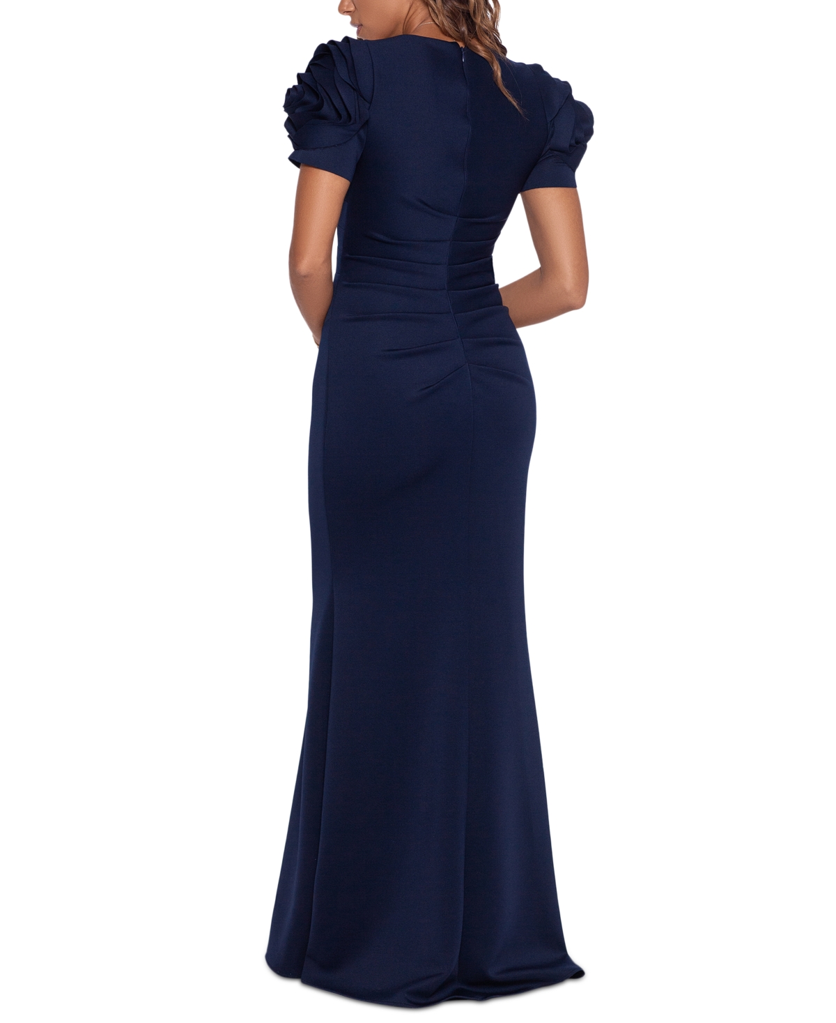 Xscape Ruched Fit & Flare Gown