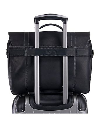 Kenneth cole colombian on sale leather flapover laptop bag