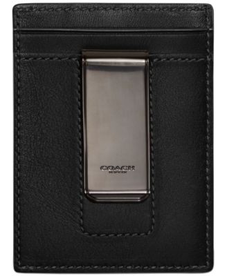 coach money clip card case