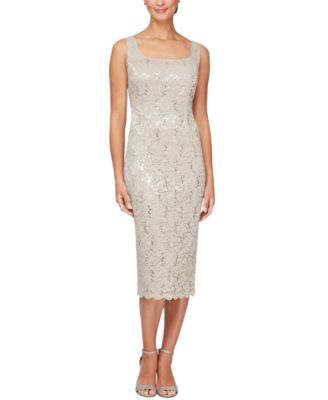 Petite 2-Pc. Lace Jacket & Midi Dress Set
