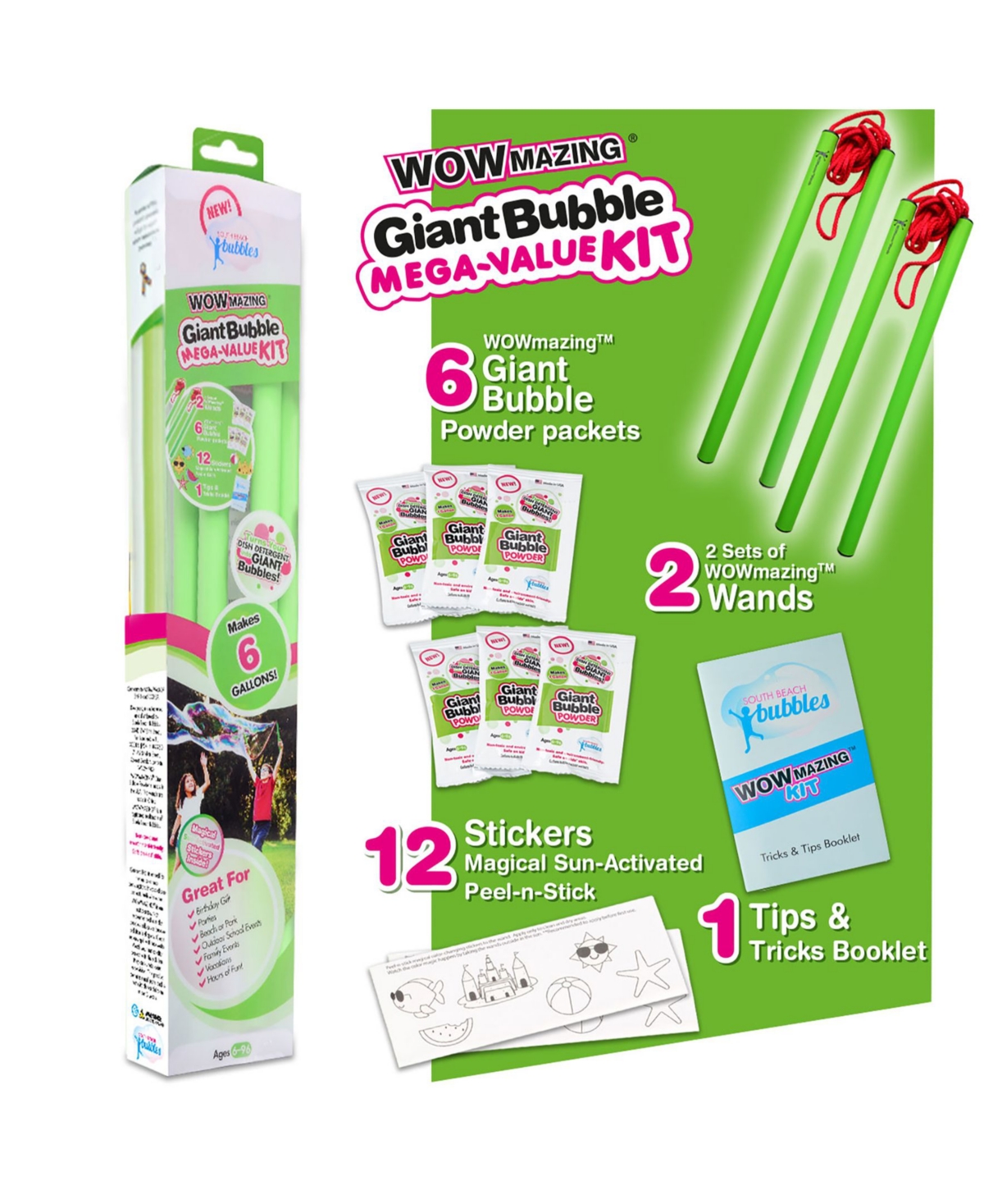UPC 863130000094 product image for Wowmazing Giant Bubble Wands Mega Value Kit 21-Piece Set | upcitemdb.com
