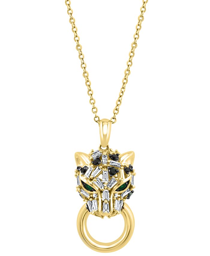 EFFY Collection EFFY® Diamond (1/2 ct. t.w.) & Emerald (1/20 ct. t.w ...