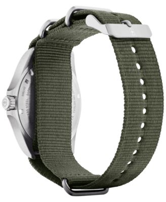 Victorinox Men's Swiss Heritage Green NATO Strap Watch 40mm - Macy's