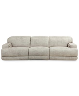 Sebaston 3-Pc. Fabric Sofa with 3 Power Motion Recliners, Created for Macy's