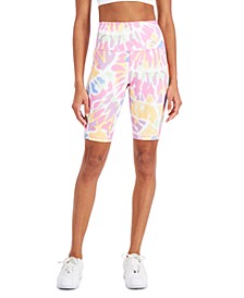 Plus Size Tie-Dye-Print Bike Shorts, Created for Macy's