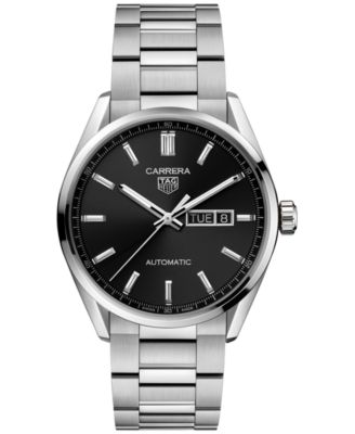 TAG Heuer - Men's Swiss Automatic Carrera Calibre 5 Stainless Steel Bracelet Watch 41mm