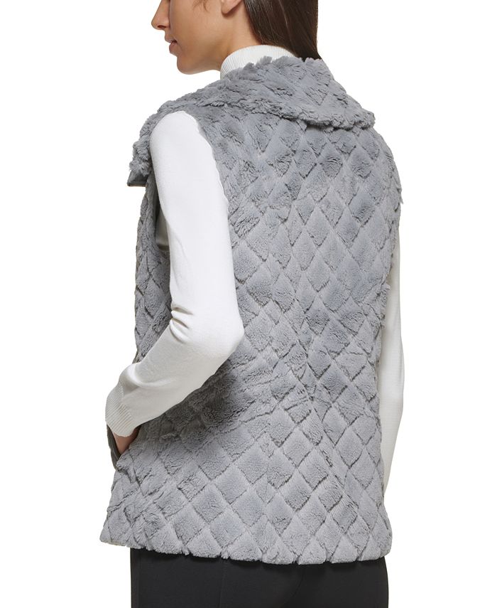Calvin Klein Quilted Faux Fur Vest Macy's