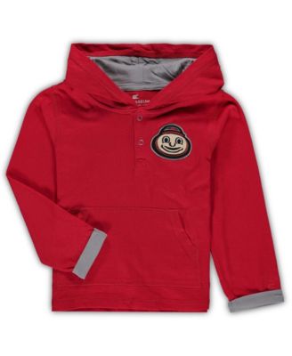Toddler Scarlet, Heathered Gray Ohio State Buckeyes Poppies Hoodie and Sweatpants Set