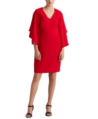 ralph lauren ruffle sleeve dress