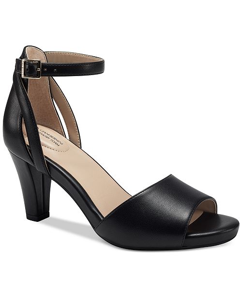 alfani Giani Bernini Women's Clarrice Memory Foam Dress Sandals Created for Macy's Women's Fashion Shoes & Accessories