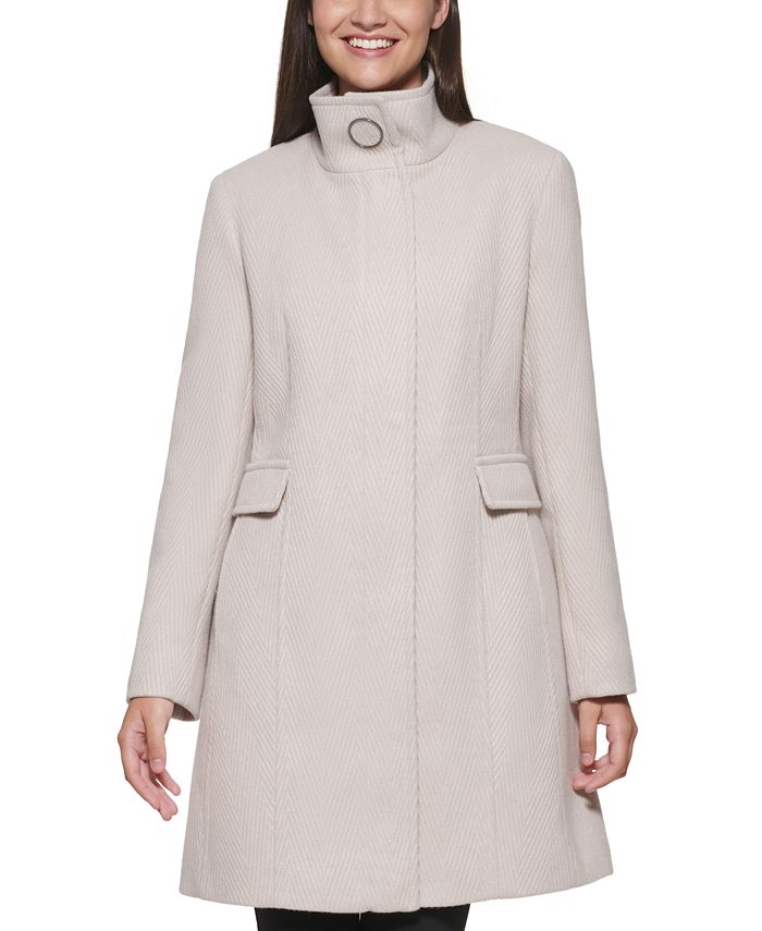 Calvin Klein Petite Stand-Collar Walker Coat & Reviews - Coats & Jackets -  Petites - Macy's
