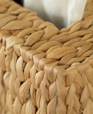 Water Hyacinth Wicker Rectangular Tissue Box Cover