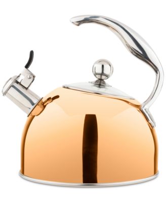 Stainless Steel 2.6-Qt. Copper Tea Kettle with Copper Handle