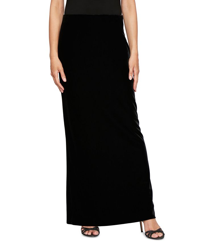 Elastic waist top velvet skirt