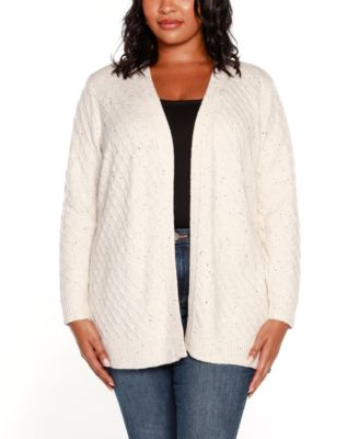 Belldini Plus Size Textured Open-Front 