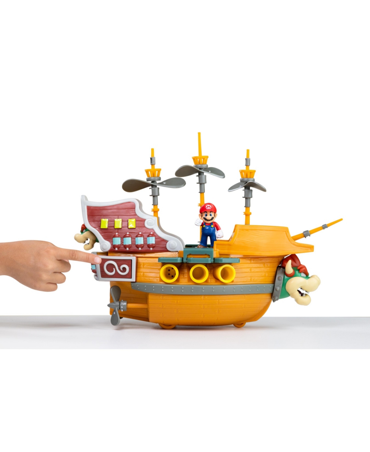 Super Mario Kids' Deluxe Bowsers Ship Playset In Multicolor