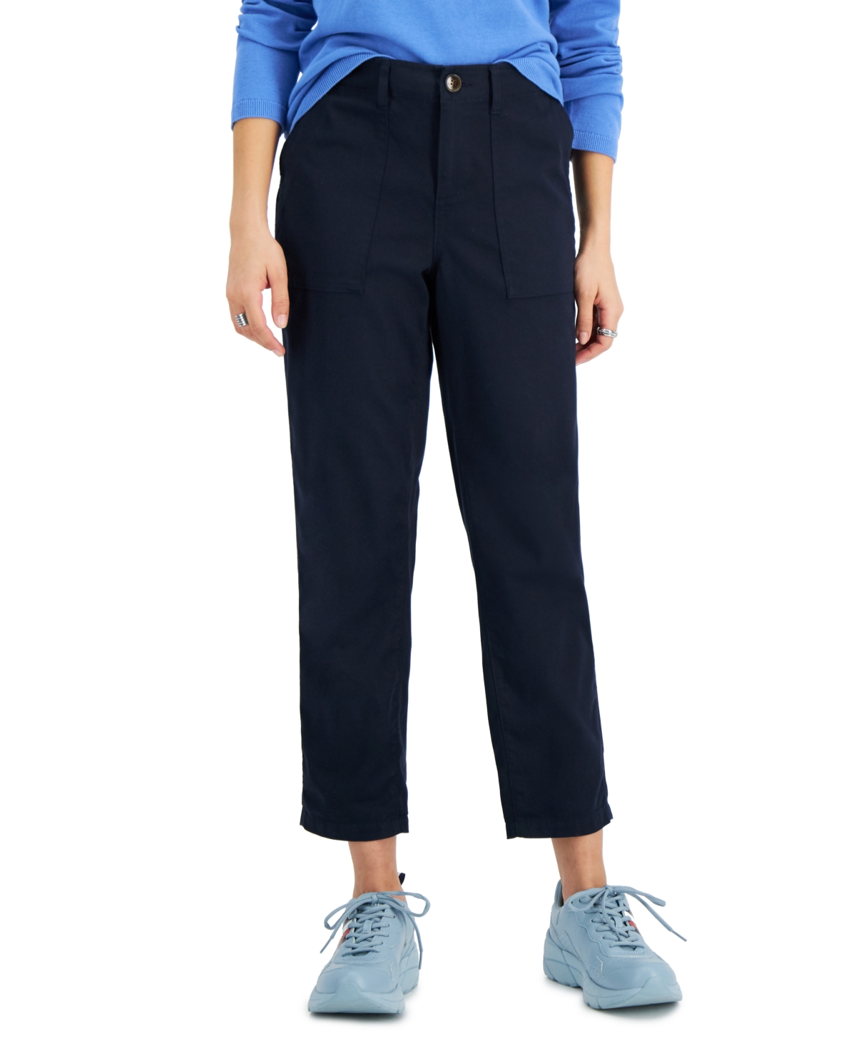 Tommy Hilfiger Women's Solid Cropped Utility Pants