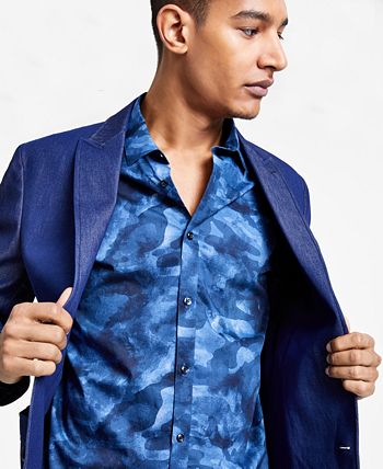 INC International Concepts INC ONYX Men's Slim-Fit Iridescent Blazer,  Created for Macy's - Macy's