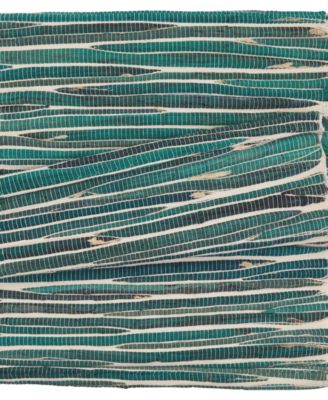 Table Runner with Water Hyacinth Design, 54" x 14"