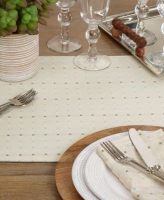 Table Runner with Stitched Line Design, 54" x 16"