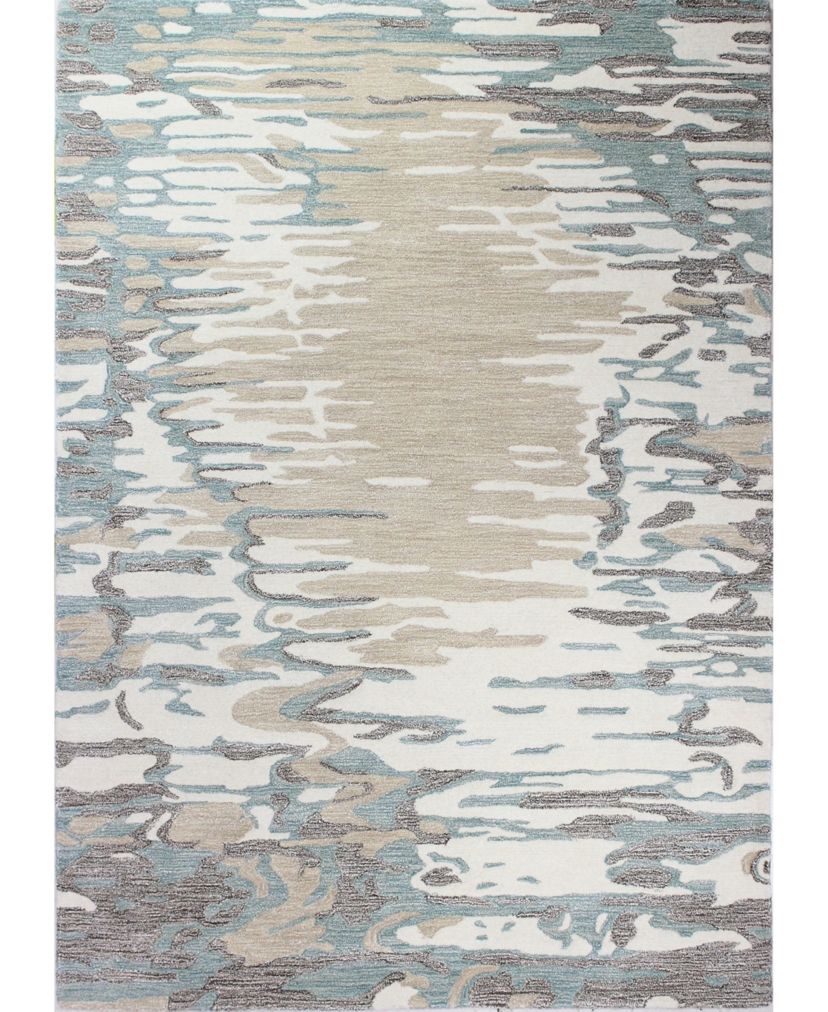 Bb Rugs Downtown HG384 5' 6in x 8' 6in Area Rug - Ivory, Aqua