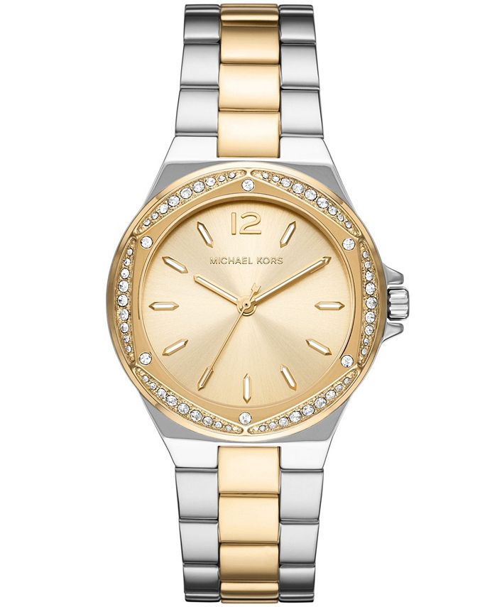 Michael Kors Women's Lennox Two-Tone Stainless Steel Bracelet Watch ...