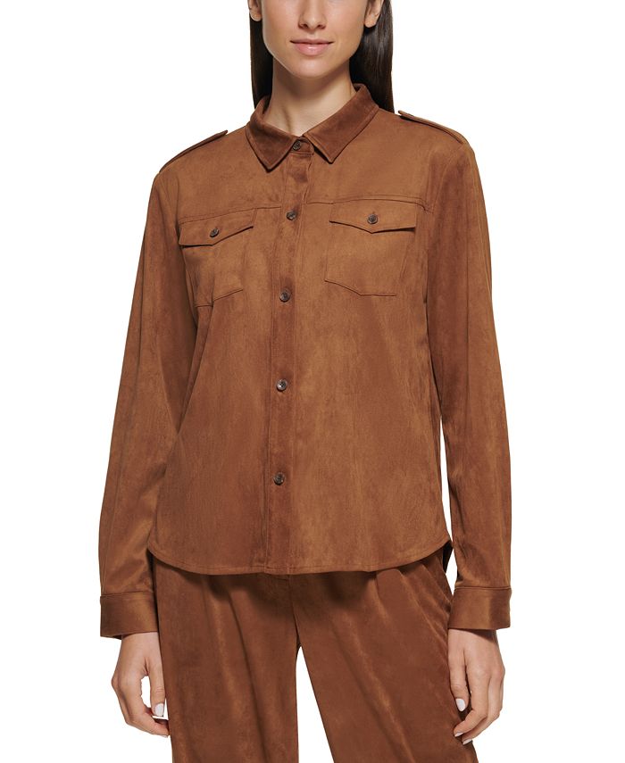 Calvin klein suede jacket deals