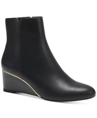 black wedge booties macys