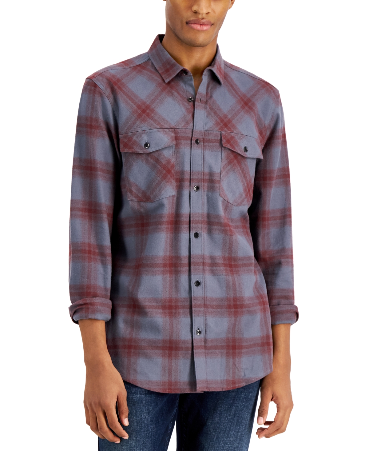 Inc International Concepts Men's Regular-fit Plaid Flannel Shirt ...