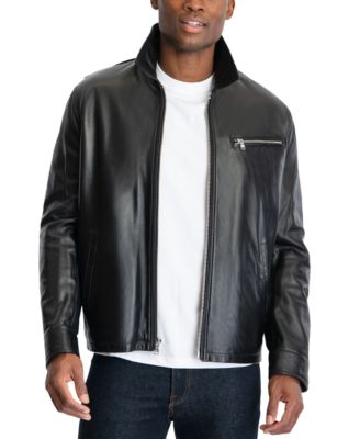 mk mens leather jacket