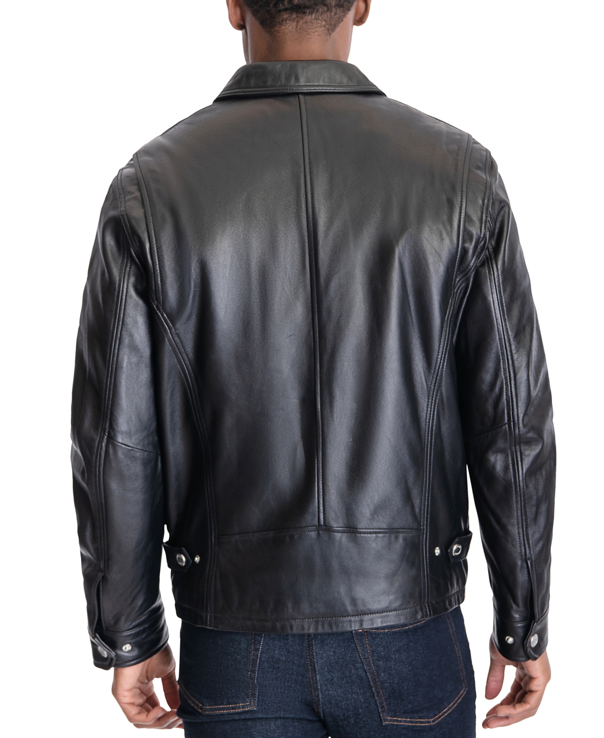 Michael Michael Kors Men's James Dean Leather Jacket, Created for Macy's