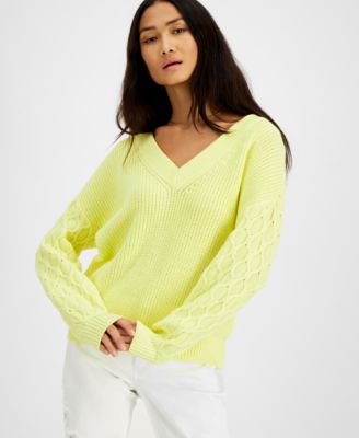 macys yellow sweater