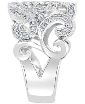 EFFY&reg; Diamond Swirl Statement Ring (3/8 ct. t.w.) in 14k White Gold
