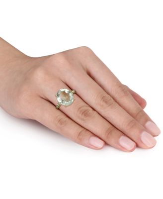 Green Quartz (7-1/2 ct. t.w.) & Peridot (1/2 ct. t.w.) Statement Ring in 18k Gold-Plated Sterling Silver
