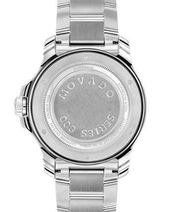 Movado - Series 800 Men's Swiss Automatic Silver-Tone Stainless Steel Bracelet Watch 42mm