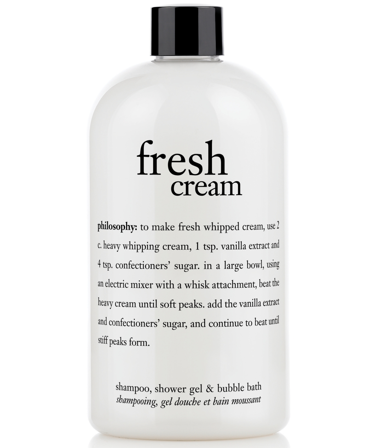 fresh cream 3-in-1 shampoo, shower gel and bubble bath, 16 oz