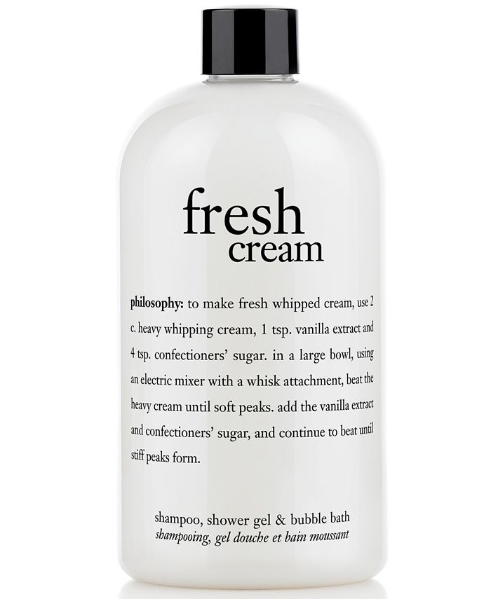 philosophy fresh cream 3-in-1 shampoo, shower gel and bubble bath