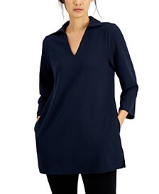 Collared V-Neck Tunic, Created for Macy's