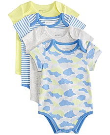 Baby Neutral 4-Pack Printed Bodysuits, Created for Macy's 