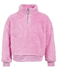 Toddler Girls Sherpa Quarter-Zip Pullover, Created for Macy's 
