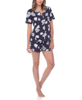 Women's Short Sleeve Floral Pajama Set, 2-Piece
