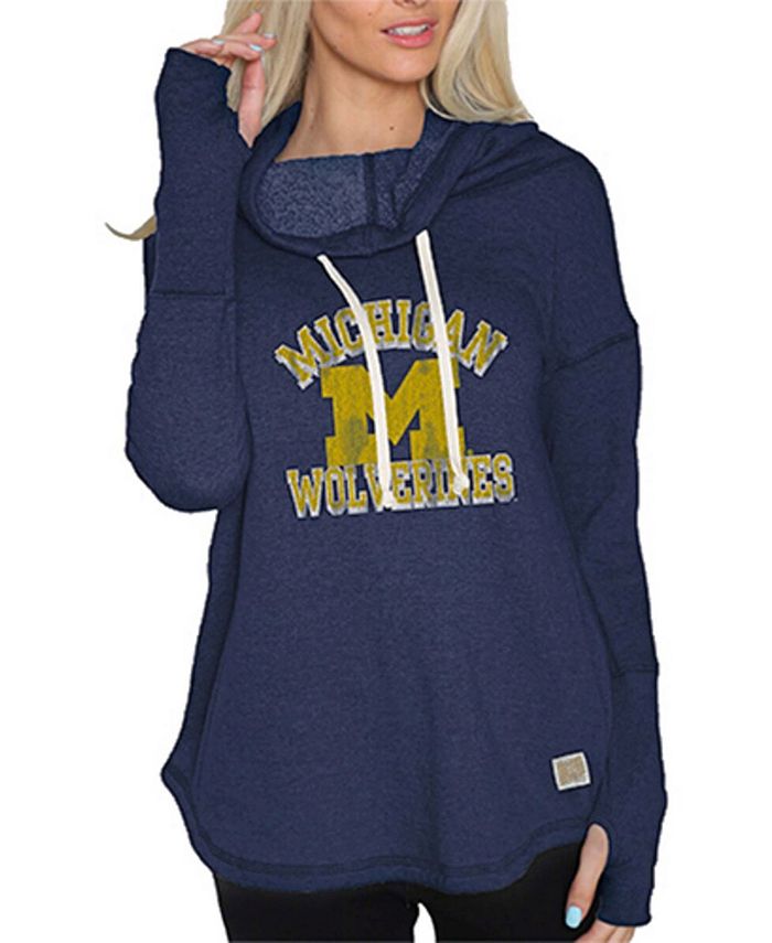Original Retro Brand Women s Navy Michigan Wolverines Funnel Neck