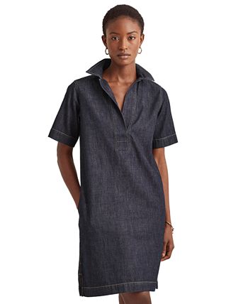 Denim polo new arrivals dress