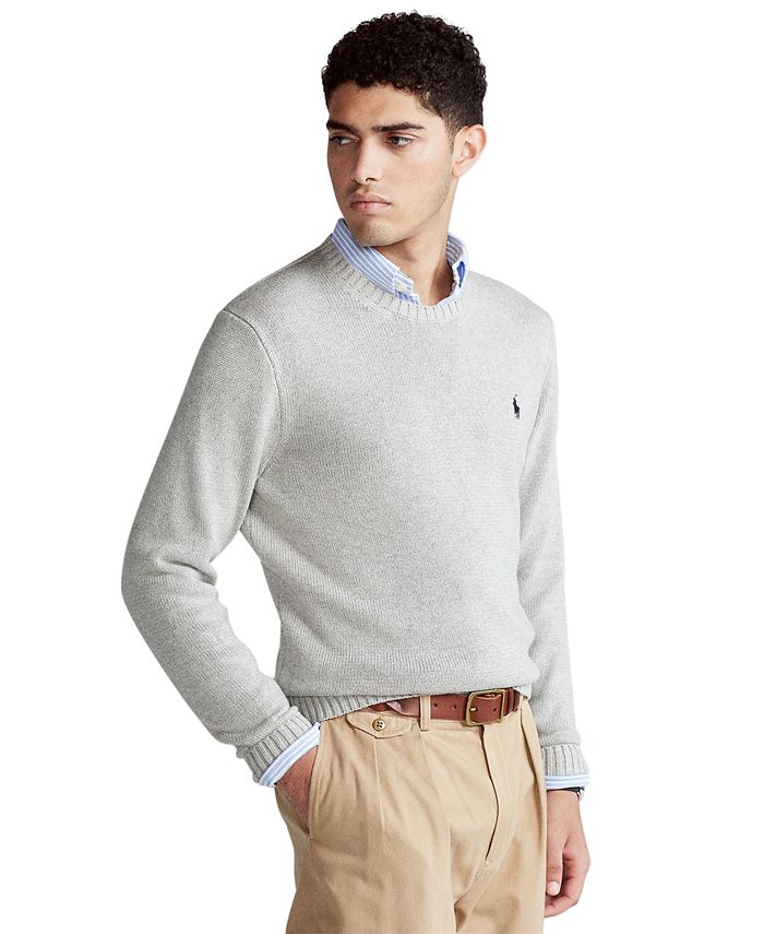 Polo Ralph Lauren Men's Cotton Crewneck Sweater & Reviews - Sweaters - Men  - Macy's
