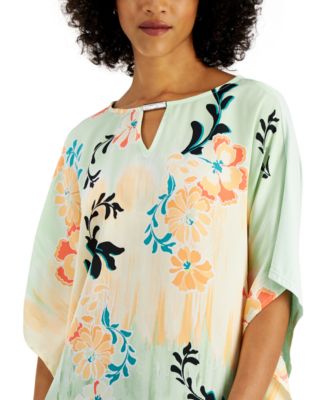 JM Collection Printed Poncho Top, Created For Macy's - Macy's