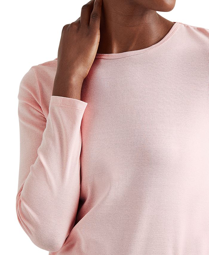 Lauren Ralph Lauren Long-Sleeve Stretch T-Shirt & Reviews - Tops - Women -  Macy's