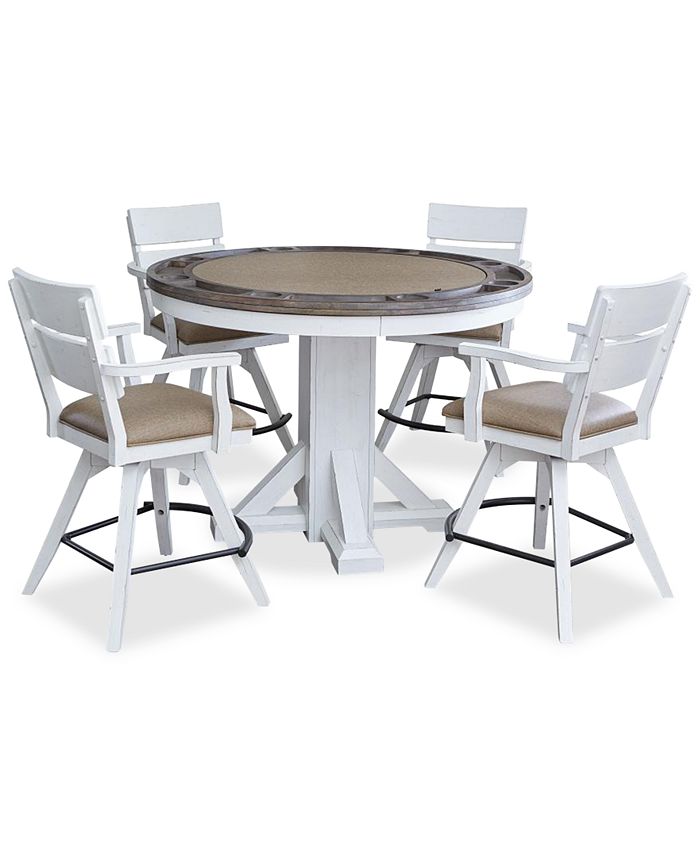 Furniture Wappinger 5 Piece Counter Height Game Set (Convertible Table