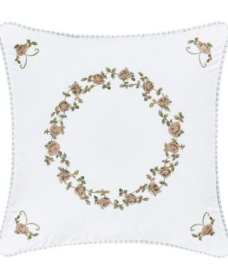 Rialto Circle Embroidered Decorative Pillow, 16" x 16"